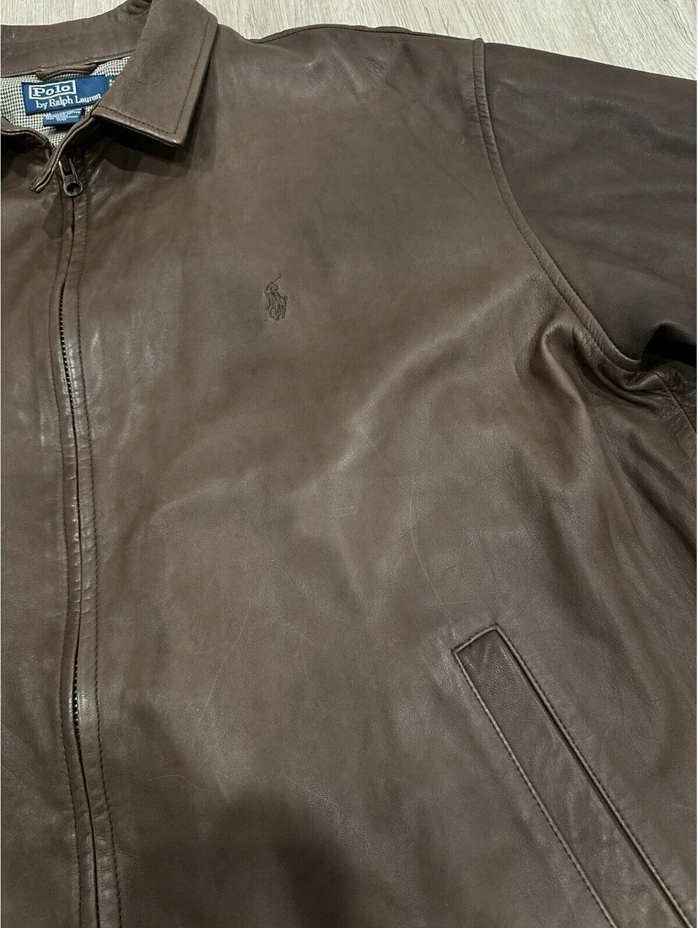 Polo Ralph Lauren 2XL Brown Glove Soft Leather Jacket